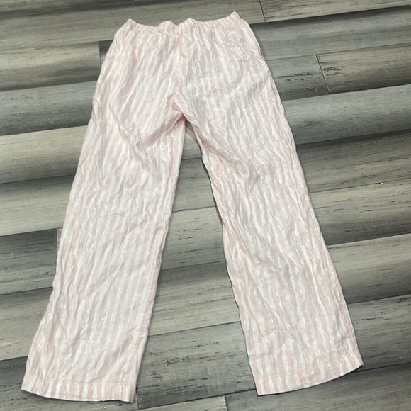 Victoria Secret pajama glitter pants S/P women's pink iconic stripe pocket - Picture 4 of 5